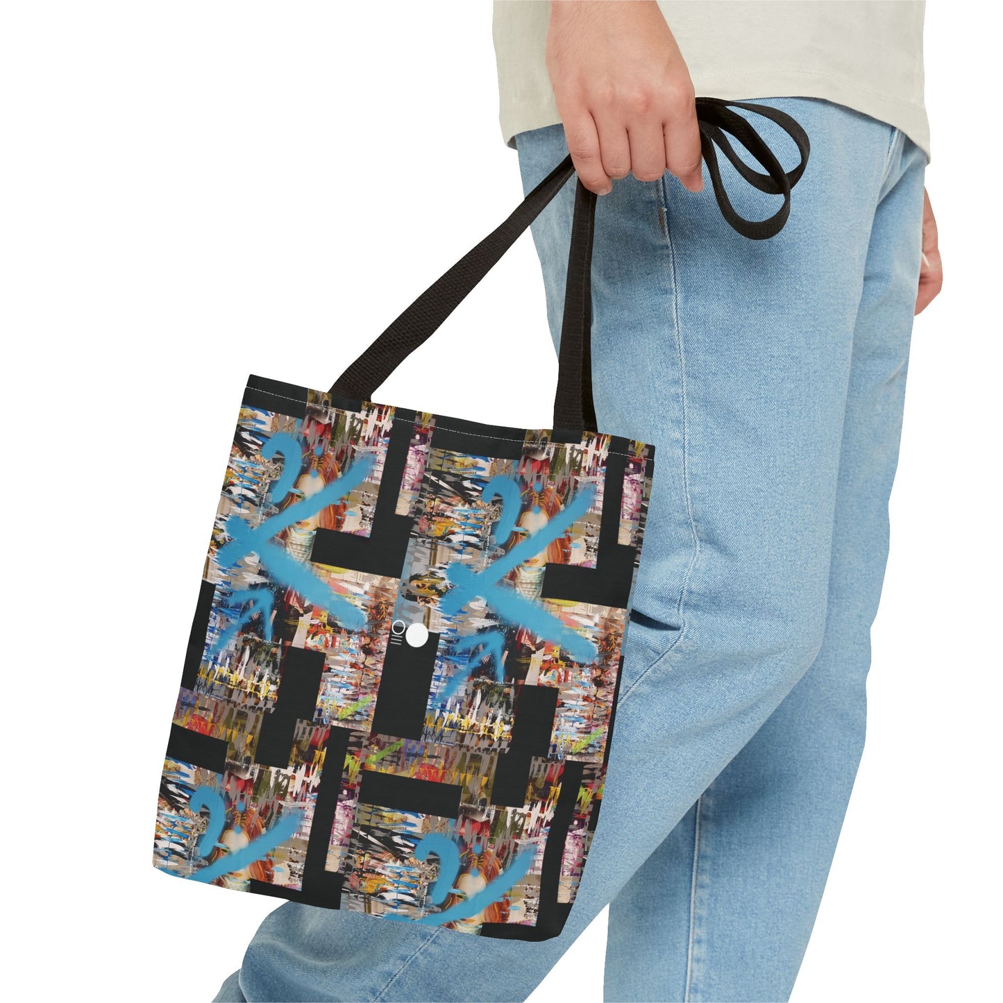 Mixed-Media Tote Bag 'Where R U Now' from 3Quency Collection