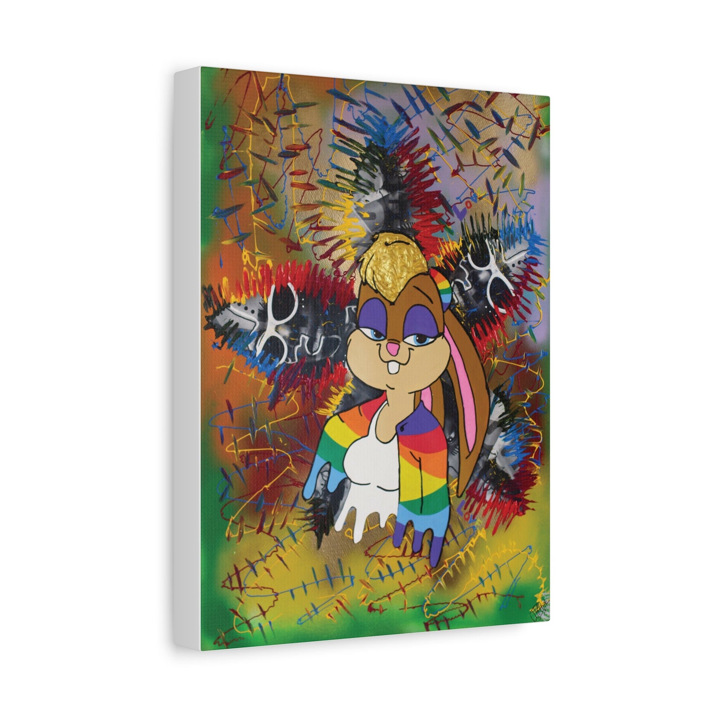 Canvas Art Print Cartoon Collection - Goldie Bunny