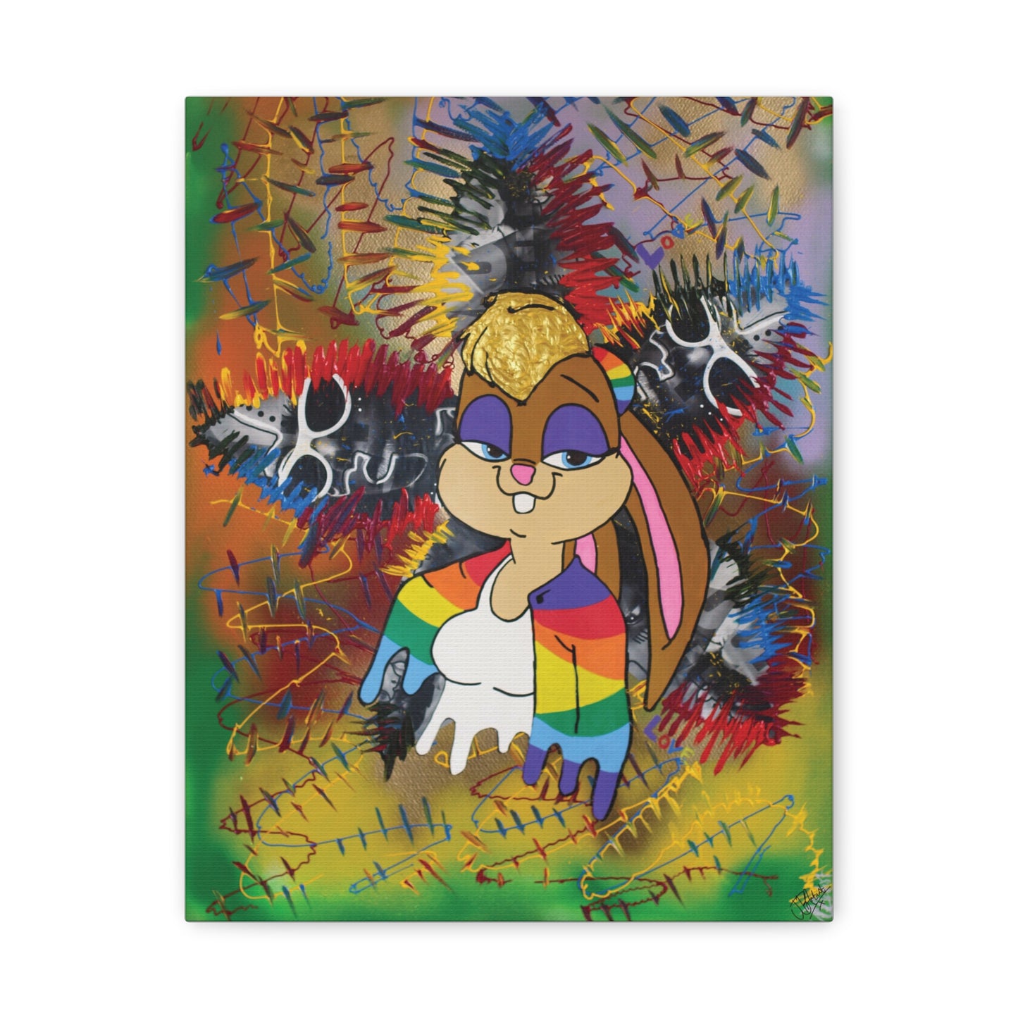 Canvas Art Print Cartoon Collection - Goldie Bunny