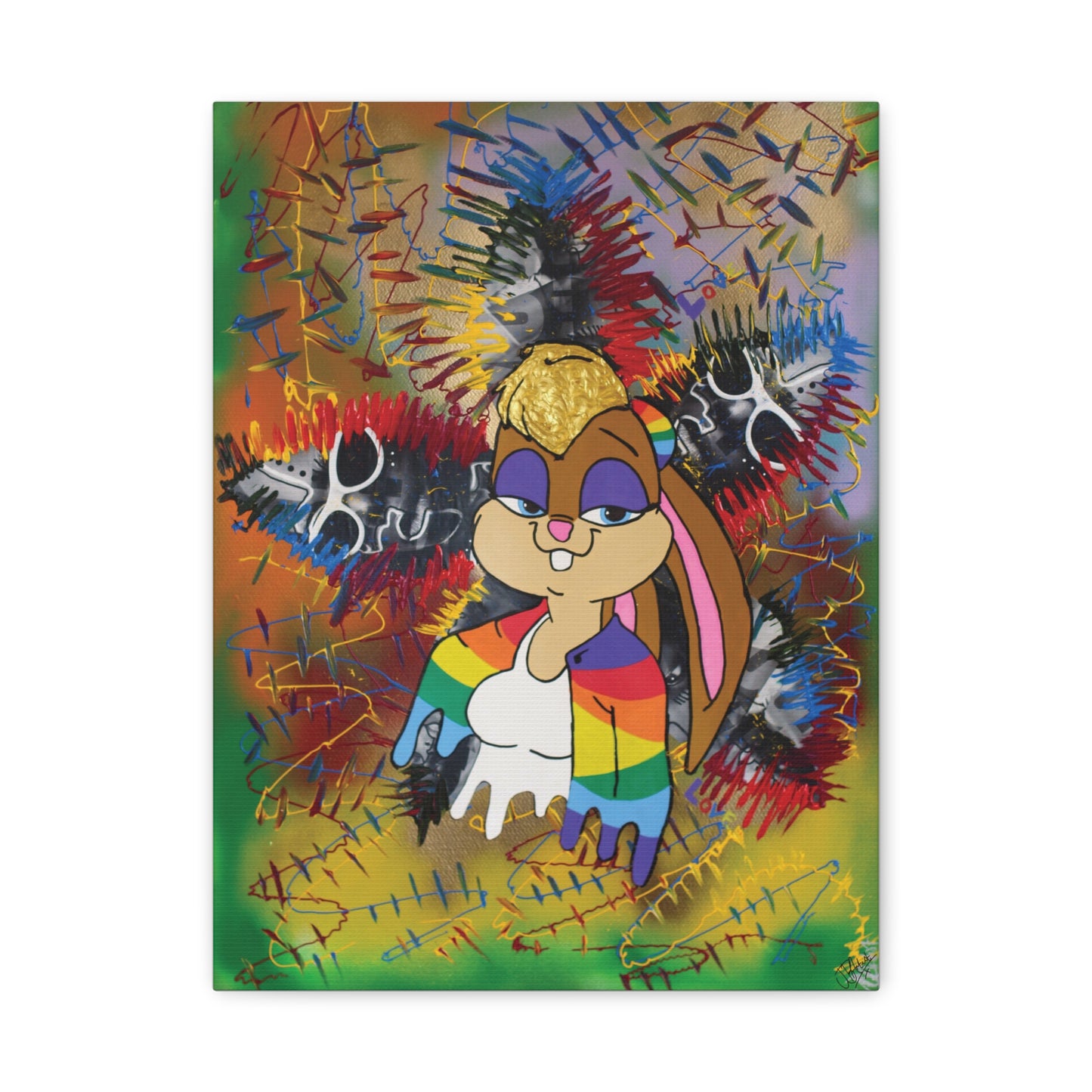 Canvas Art Print Cartoon Collection - Goldie Bunny