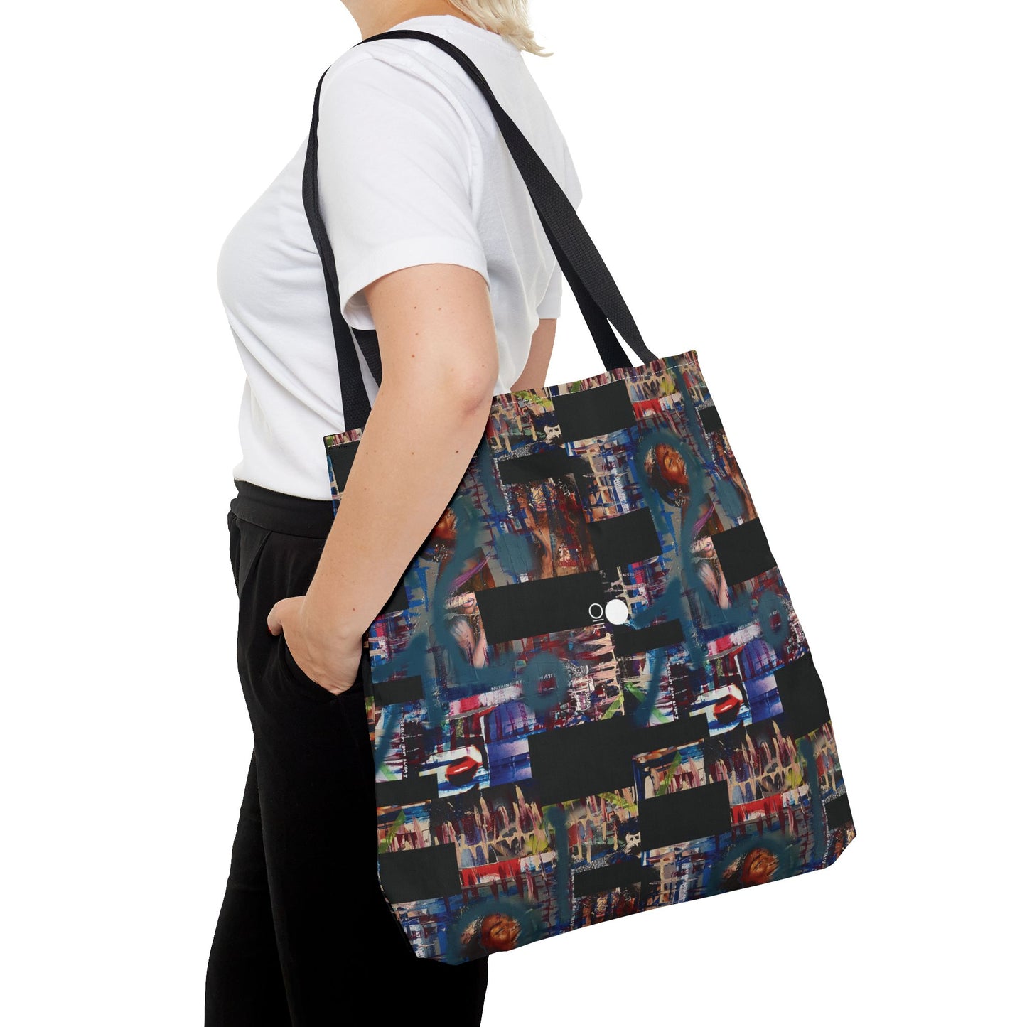 Mixed-Media Tote Bag 'Frequency' from 3Quency Collection