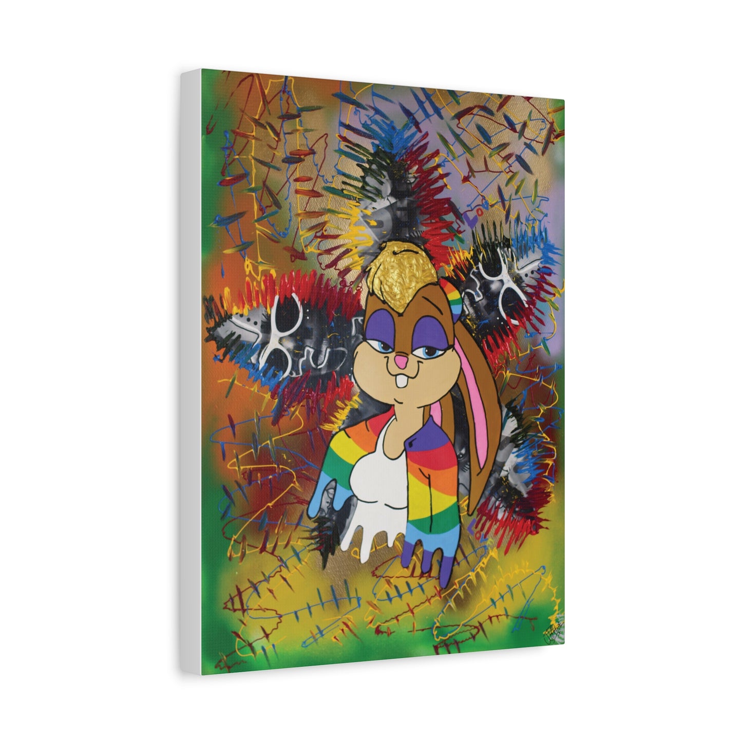 Canvas Art Print Cartoon Collection - Goldie Bunny