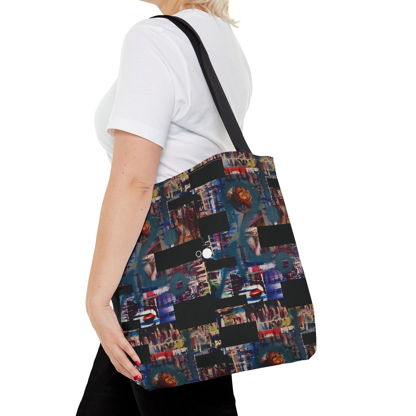 Mixed-Media Tote Bag 'Frequency' from 3Quency Collection